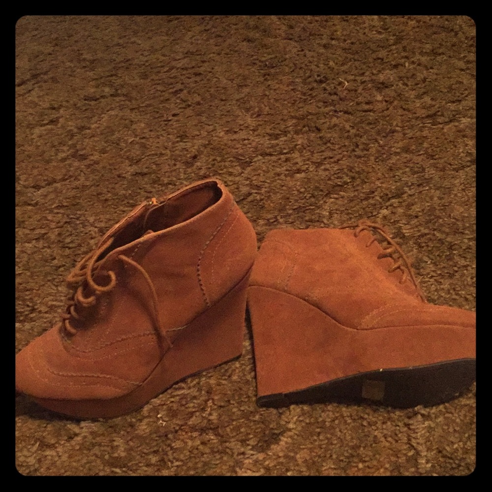 Adidas sporty wedges, also Charlotte Russe wedges.